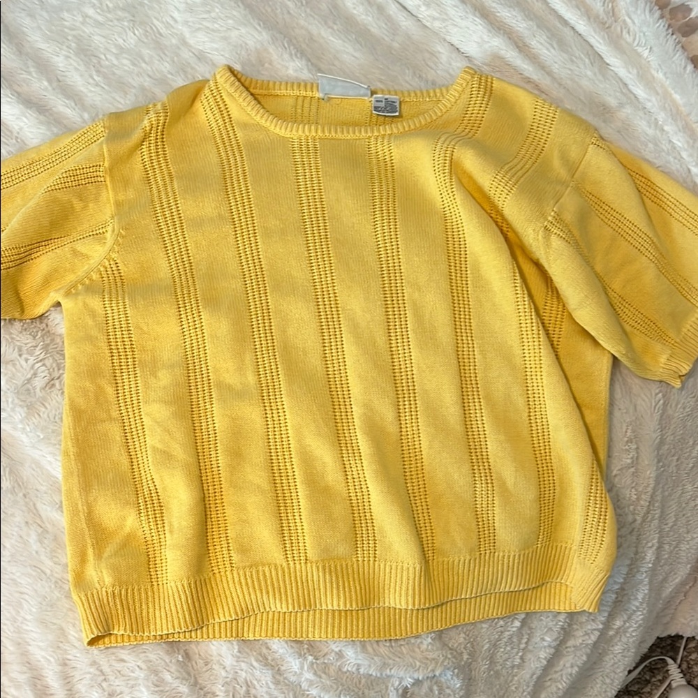 Yellow Crew Neck Sweater